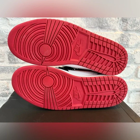 Nike Air Jordan 1 Mid Black Gym Red Size 10.5 - Picture 5 of 11